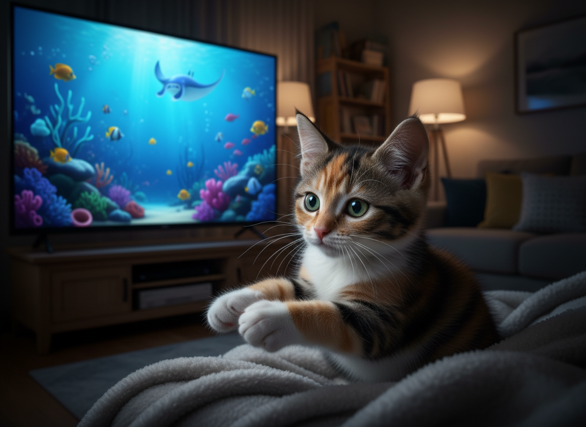 A Cat Discovered a Netflix Show Made in Colors Only She Can See. She’s Obsessed.