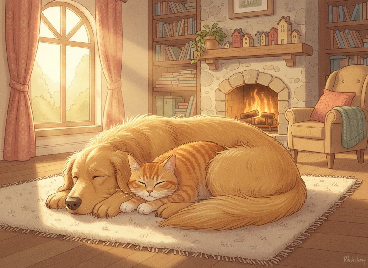 The Cat Who Hated the Puppy Now Sleeps on Him